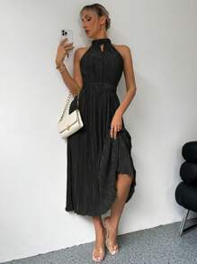 SHEIN Privé Ladies Hollow Out Front Cutout Dress