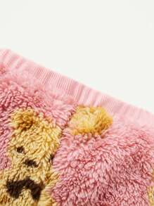 Cozy Pixies 嬰女熊圖案圓領長袖絨毛運動衫和厚褲套裝 - 彩色 - 查看 7