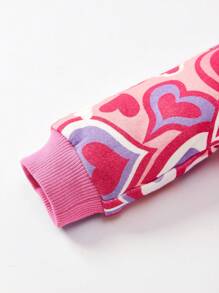 Cozy Pixies 女嬰心形印花運動衫和喇叭褲 - 彩色 - 查看 9