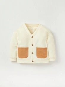 Baby Boy Striped Print Dual Pocket Jacket & Joggers & Tee - Multicolor - View 15