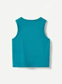 Cozy Pixies Baby Boy Letter Print Tank Top And Casual Shorts Set