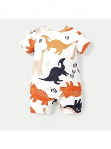 Patpat Naia™ 嬰兒男寶寶恐龍印花短袖連體衣