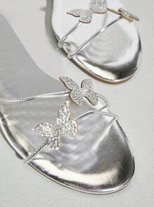 SHUZIA Women Butterfly Decorated European And American New Summer Korean Style Flat Sandals