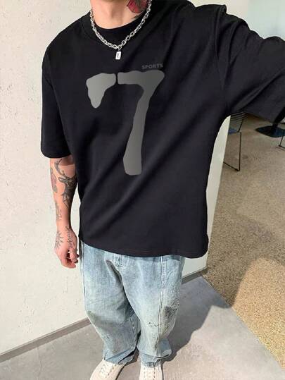 Spring And Summer New Solid Color Short-Sleeved T-Shirt For Men, Fashionable And Versatile Loose-Fitting Half Sleeve Tunic Top