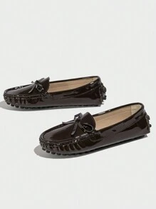 New Women Casual Flat Shoes Comfortable Coffee Brown Work Loafers Driving Shoes