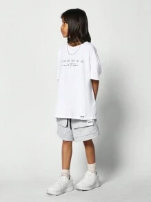 SUMWON Camiseta unisex para niños con estampado reflectante de NY - Blanco - Ver 5