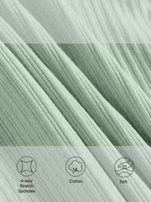 Cozy Pixies Baby Girl 2pcs Solid Ribbed Knit Tee - Multicolor - View 7