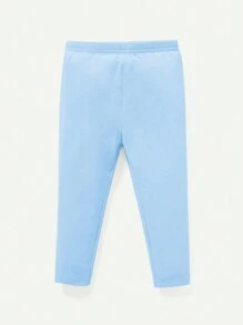 Cozy Pixies Baby Girl Cartoon Patterned Long Pants 3pcs/Set - Blue - View 2