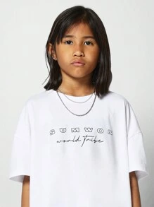 SUMWON Camiseta unisex para niños con estampado reflectante de NY - Blanco - Ver 4