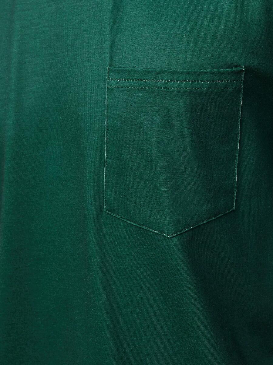 SHEIN Teen Boy Summer Simple Casual Short Sleeve Plaid Shorts Loose