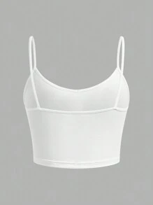 SHEIN EZwear 3 piezas Tops de tirantes casuales y cortos, ajuste ceñido, adecuados para el verano, mujeres