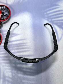 1 副男士一体式时尚眼镜，适合日常生活，配有眼镜绳和眼镜盒，适合夏季海滩度假、户外、旅行的街头太阳镜配件