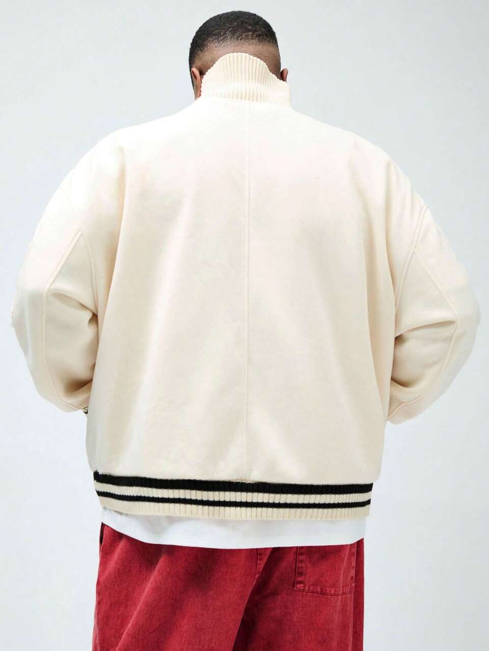 Men Plus Size Knitted Casual Loose Jacket, For Fall Winter