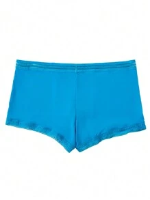 Men Solid Comfortable Knitted Sexy Boxers - Blue - View 2