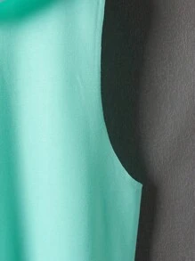 Manfinity Homme Men Hooded Drawstring Tank Top With Letter Print - Teal Blue - View 7