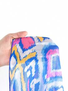 SHEIN Swim Women Solid Color Bikini Set With Underwire And Geometric Printed Cover-Up, Random Print For Beach Vacation In Summer - Multicolor - View 7