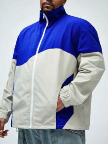 Manfinity VCAY Chaquetón holgado tejido de ocio de talla grande para hombre