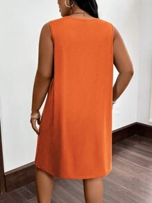 Maweii Plus Size Women Solid Color Simple Daily Two-Piece Set