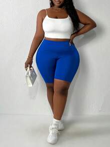 Slaydiva Quần lót thể thao dáng rộng dành cho nữ, chất liệu dệt kim co giãn, ôm sát, nhiều màu sắc, kiểu Bermuda, nhiều màu, thích hợp cho mùa hè. - Nhiều màu - Xem 7