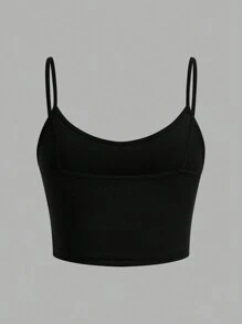 SHEIN EZwear 3 piezas Tops de tirantes casuales y cortos, ajuste ceñido, adecuados para el verano, mujeres
