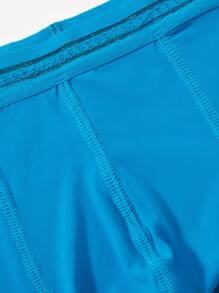Men Solid Comfortable Knitted Sexy Boxers - Blue - View 4