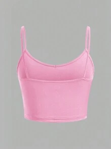SHEIN EZwear 3 piezas Tops de tirantes casuales y cortos, ajuste ceñido, adecuados para el verano, mujeres