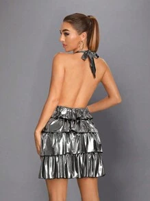 Zolique 銀箔駝頸迷你蛋糕裝 - 銀色 - 查看 2