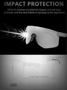 1 副男士一体式时尚眼镜，适合日常生活，配有眼镜绳和眼镜盒，适合夏季海滩度假、户外、旅行的街头太阳镜配件