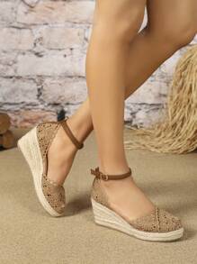New Arrival Bestseller Vacation Style Comfortable Fashion Casual Slip-On Solid Color Women Wedge & Platform Sandals