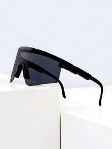 1 副男士一体式时尚眼镜，适合日常生活，配有眼镜绳和眼镜盒，适合夏季海滩度假、户外、旅行的街头太阳镜配件