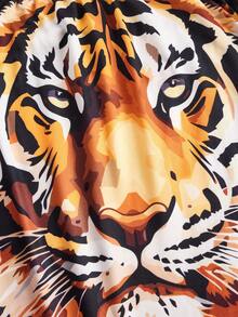 SHEIN ICON Perspective Lace Sexy Fish Tail Plus-Size Camisole Dress - Multicolor - View 3