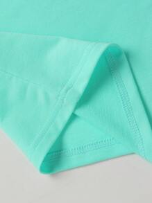 Manfinity Homme Men Hooded Drawstring Tank Top With Letter Print - Teal Blue - View 5