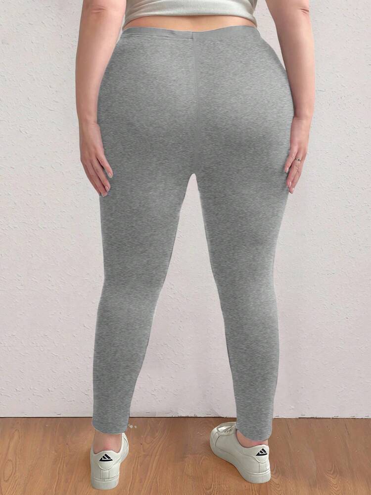 Plus Size Women Solid Color Simple Hollow Out Leggings Fall Cloth For Women