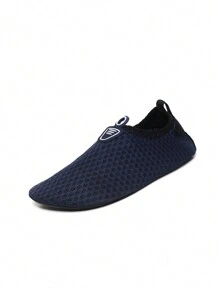 Children's Lightweight Breathable Mesh Bottom Beach, Yoga, Swimming Water Shoes, Summer - Navy Blue - View 5