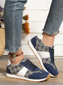 Women Outdoor Color Combination Strap Comfortable Sports Shoes Sneakers