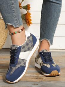 Women Outdoor Color Combination Strap Comfortable Sports Shoes Sneakers