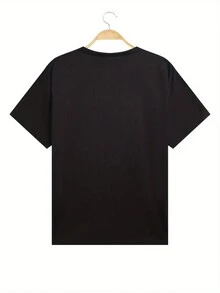 By God Spoiled By My Husband Letter Women Short Sleeve T-Shirt - Black - View 2
