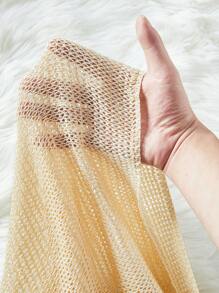 Chiquease Vacation Leisure Solid Color Lantern Sleeve Sweater, Knit Pullover Fall Winter - Apricot - View 4