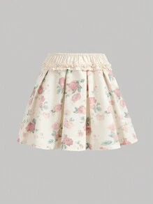 SHEIN MOD Summer Rose Floral Soft Elegant Women Two-Piece Set - Beige - View 7