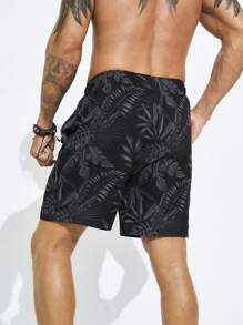 Zalmeno Men Printed Drawstring Beach Shorts For Spring/Summer Holiday - Multicolor - View 2