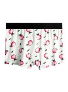 Men Peach Print Tape Boxer Shorts