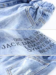 Tween Boy 2024 Spring And Autumn New Versatile Fashionable Loose Jeans - Light Wash - View 8