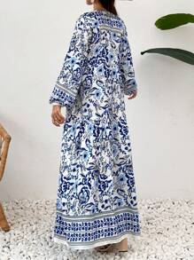 SHEIN Cottnline Placement Printed Maxi Viscose Dress - Multicolor - View 2