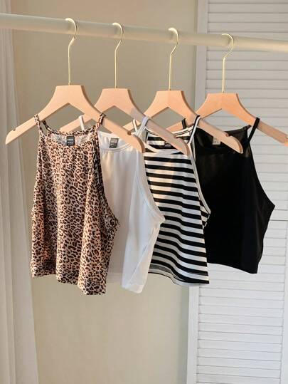 Comfortcana Set de 4 tops tipo camiseta con gráficos informales, adecuados para el verano, talla grande