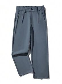 Pantalon ample et droit pour hommes, respirant, convenant au printemps, à l'automne et à l'été - Gris - Voir 1