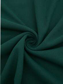 Manfinity Homme Men Summer Casual Colorblock Short Sleeve Polo Shirt, Green Polo Shirt Men, Men Green Shirts - Dark Green - View 4