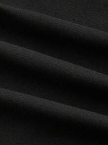 ROMWE Goth Plus Size Vintage Cross Vine Slogan Distressed Print Loose One-Shoulder T-Shirt, School, Summer