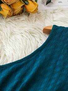 Camiseta de tirantes suelta de talla grande para mujer con cuello en V entallado de unicolor para el verano