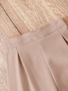 Young Girl 1pc Cartoon Astronaut & Moon Design Printed Basic Round Neck Puff Sleeve T-Shirt - Apricot - View 4