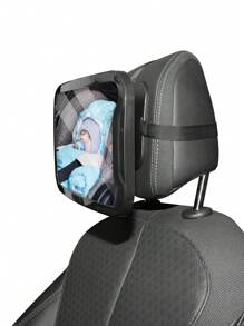 1pc Large Size (L) Black Acrylic Baby Car Mirror For Rear Facing Seat Observation Mirror Inside The Car - Black - View 4